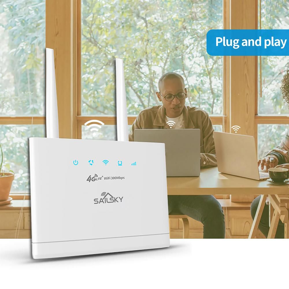 Sailsky XM311 4G LTE WiFi Router 300Mbps High-speed Wireless Router with SIM Card Slot FOTA Remote Upgrade European Version