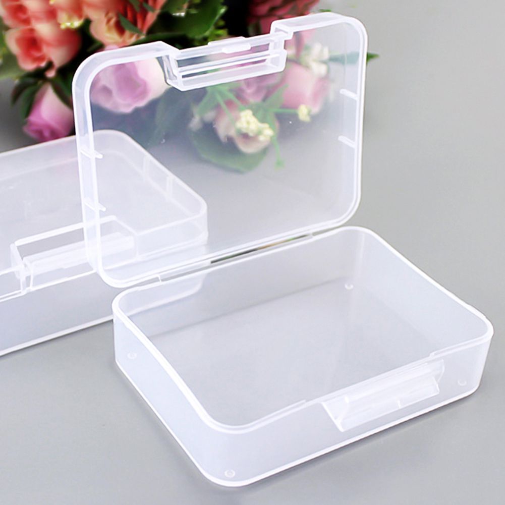 Transparent Parts Box Battery Screw Jewelry Tool Empty Case-
