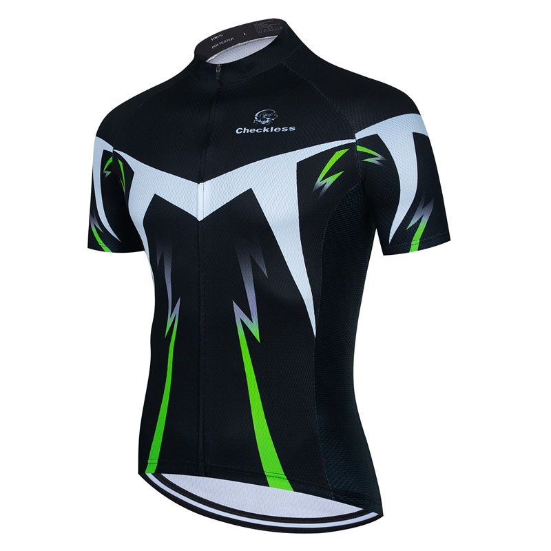 Green Summer Short Sleeve Cycling Jersey Quick Dry Road Bike Suit