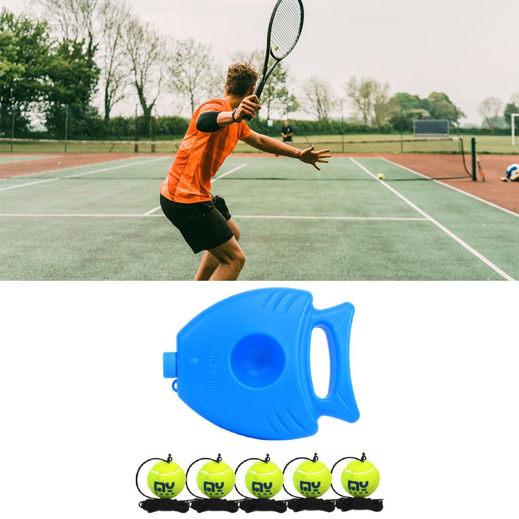 Tennis Trainer Baseboard With Long Rope Trainer And 5