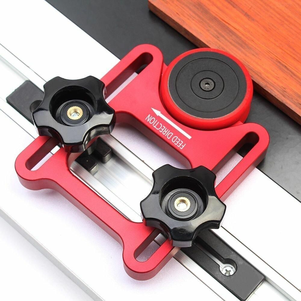 Feather Loc Board Saw Table Pressing Feeder Guider Anti Rebound Aluminum Table Saw Bearing Wheel Pressing Feeder