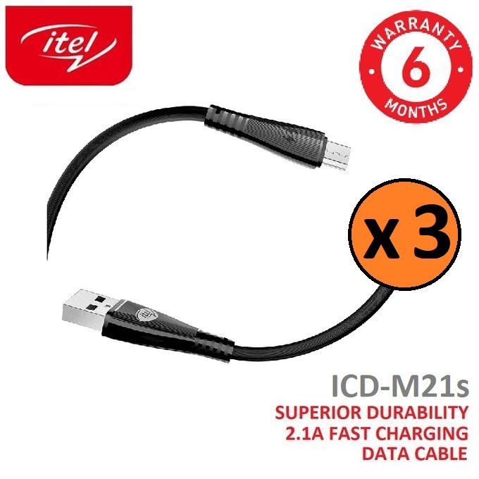 3pcs 2.1A Fast Charging Durable Micro USB Data Cable