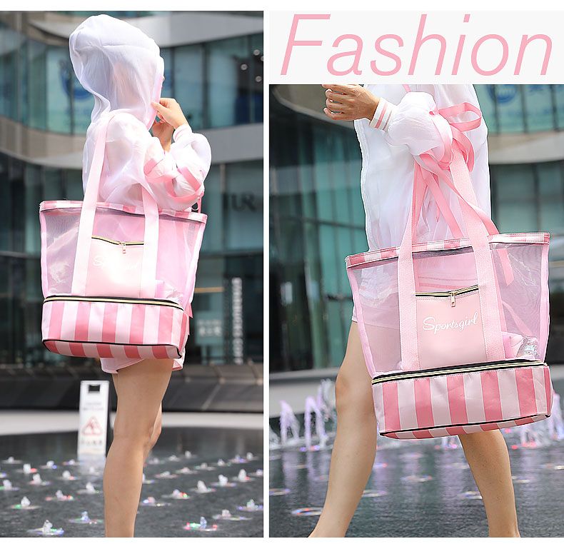 Swimming Bags Women Sports Mesh Bag Handbags Wet And Dry