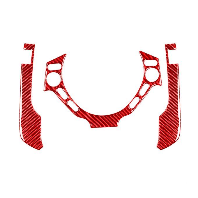 3Pcs Speedometer Border Trim Decorative Heat-resistant-Red