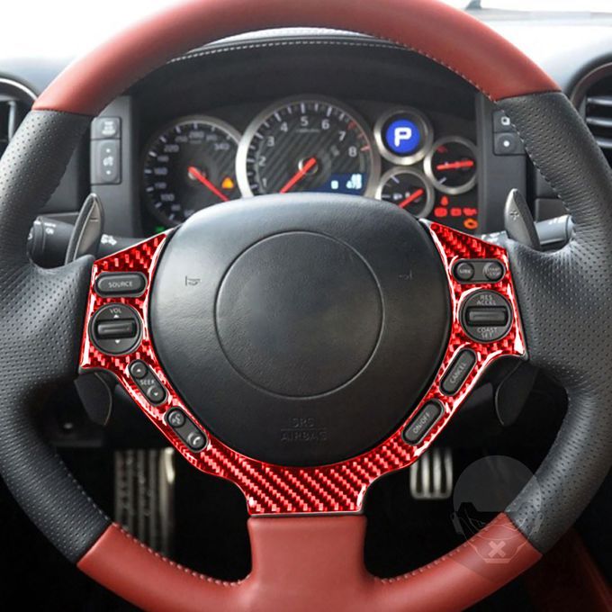 3Pcs Speedometer Border Trim Decorative Heat-resistant-Red