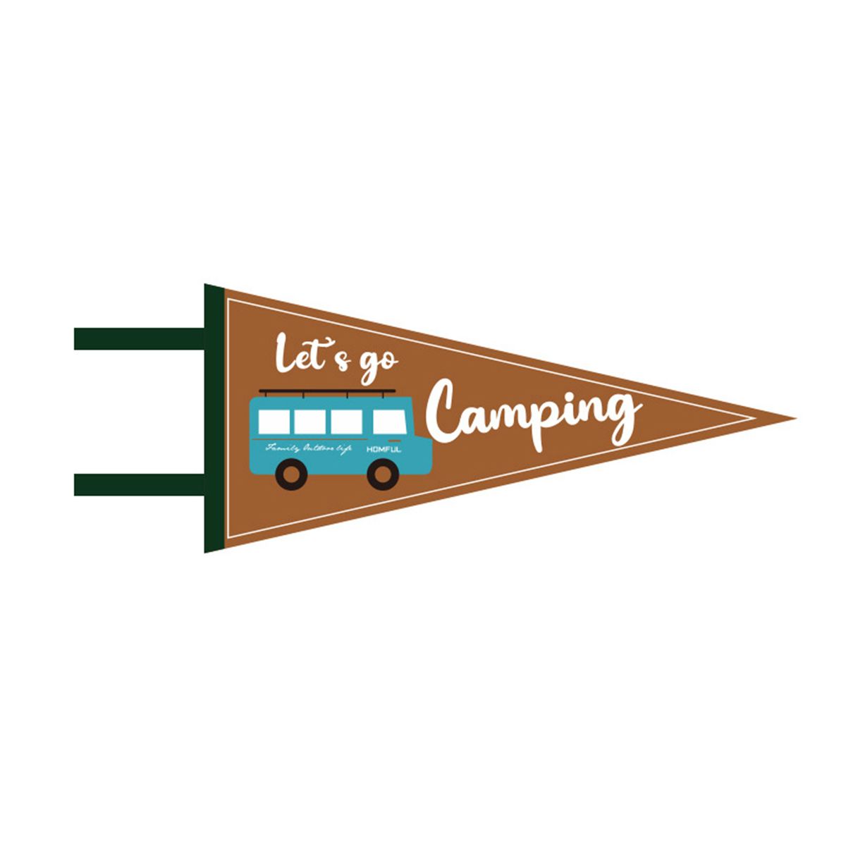 Exquisite Pennant Cartoon Style Felt Cloth Decorative-Coffee