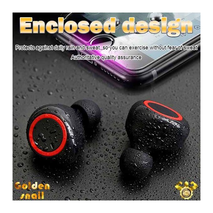 A3 True Wireless Bluetooth 5.0 Earphones 9D Stereo Headsets Ergonomic Design For All Phones