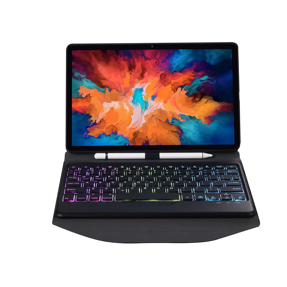 BM13S Backlight Edition Detachable Bluetooth Keyboard Leather Tablet Case For Lenovo Pad Pro 11.5 Inch 2021 TB-J716F / Tab P11 Pro 11.5 Inch TB-J706F(Black)