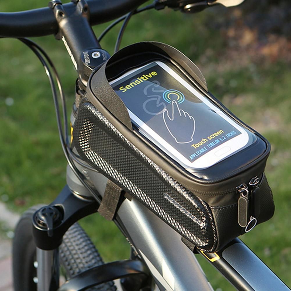 Bike Bicycle Front Tube Bag 6.5 Inch Touch Screen Phone Bag