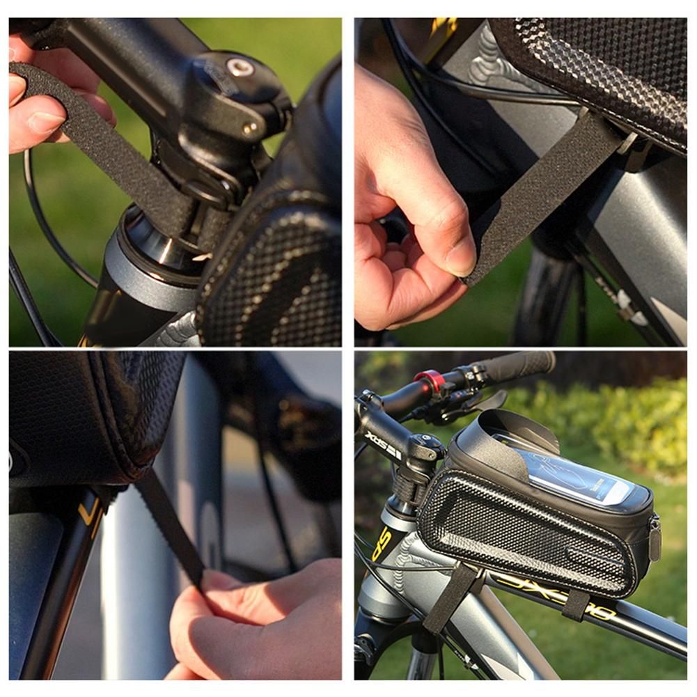 Bike Bicycle Front Tube Bag 6.5 Inch Touch Screen Phone Bag