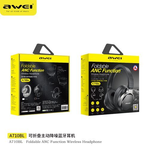 A710 Mounted Wire/Wireless Foldable Headset With ANC
