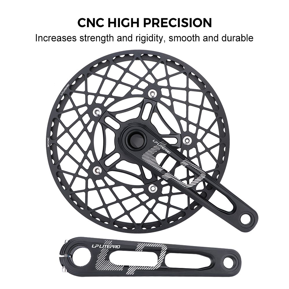 53T/56T/58T Bike Chainring Crank Arm Set For Folding