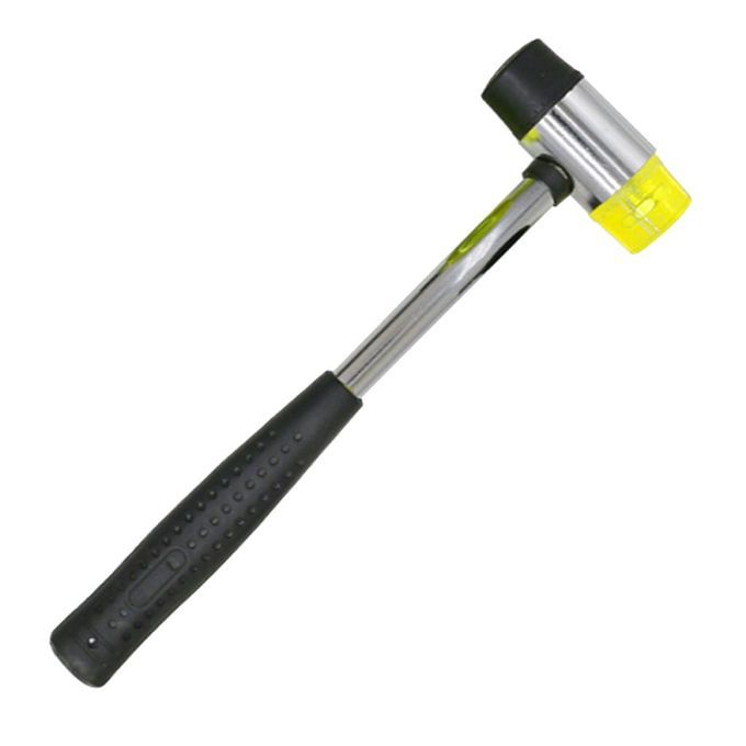 30mm Double Faced Head Rubber Hammer Mallet Nonslip Grip Soft Mallet