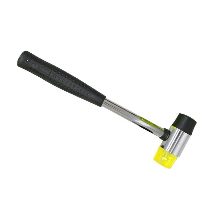 30mm Double Faced Head Rubber Hammer Mallet Nonslip Grip Soft Mallet