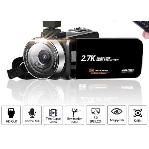 2.7k Camcorder With Remote Control