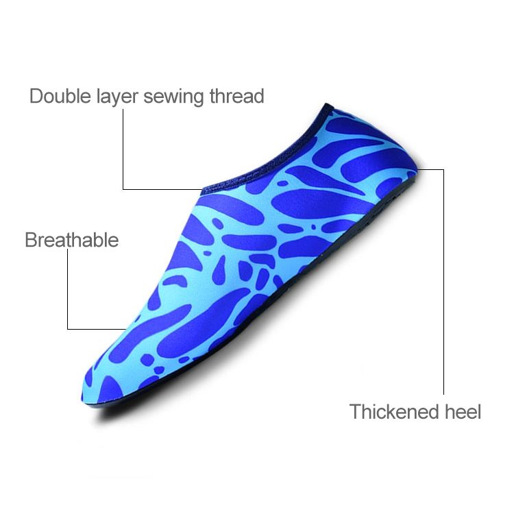 Non-slip Wear-resisting Thick Rubber Sole Diving Shoes And  Socks, One Pair L