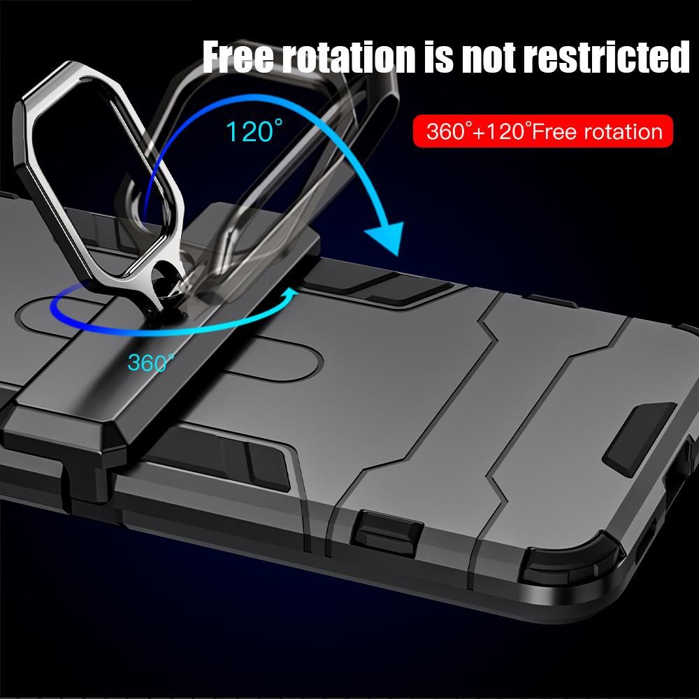 KEYSION Shockproof Armor Case For Samsung Galaxy Z Flip 4 5G Ring Stand Phone Back Cover for Galaxy Z Filp 4 5G