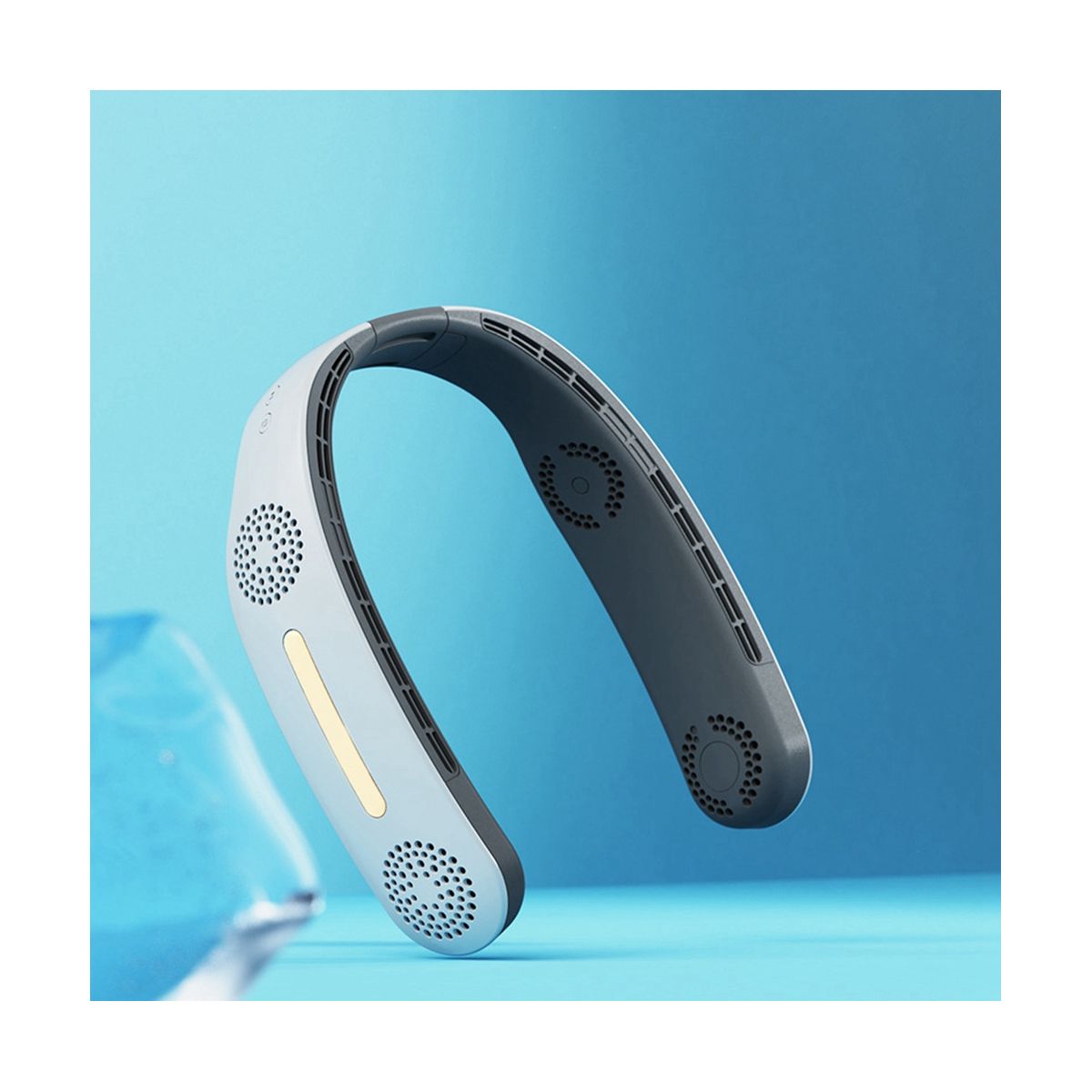 Neck Fan 4 Turbo 2400MAh Portable Ventilator less Cooling Silent Fan USB Rechargeable Wearable Neckband Fan