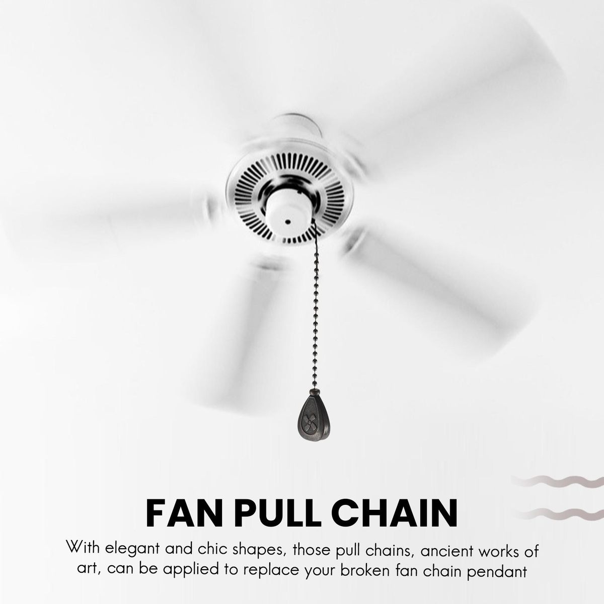 Ceiling Fan Pull Chains,4Pcs Bronze Extension Fan, Lamp