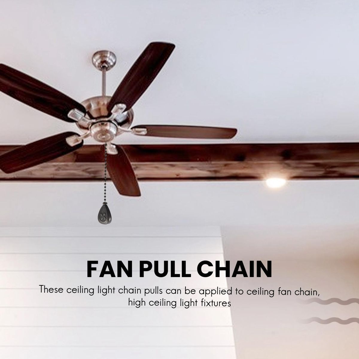 Ceiling Fan Pull Chains,4Pcs Bronze Extension Fan, Lamp