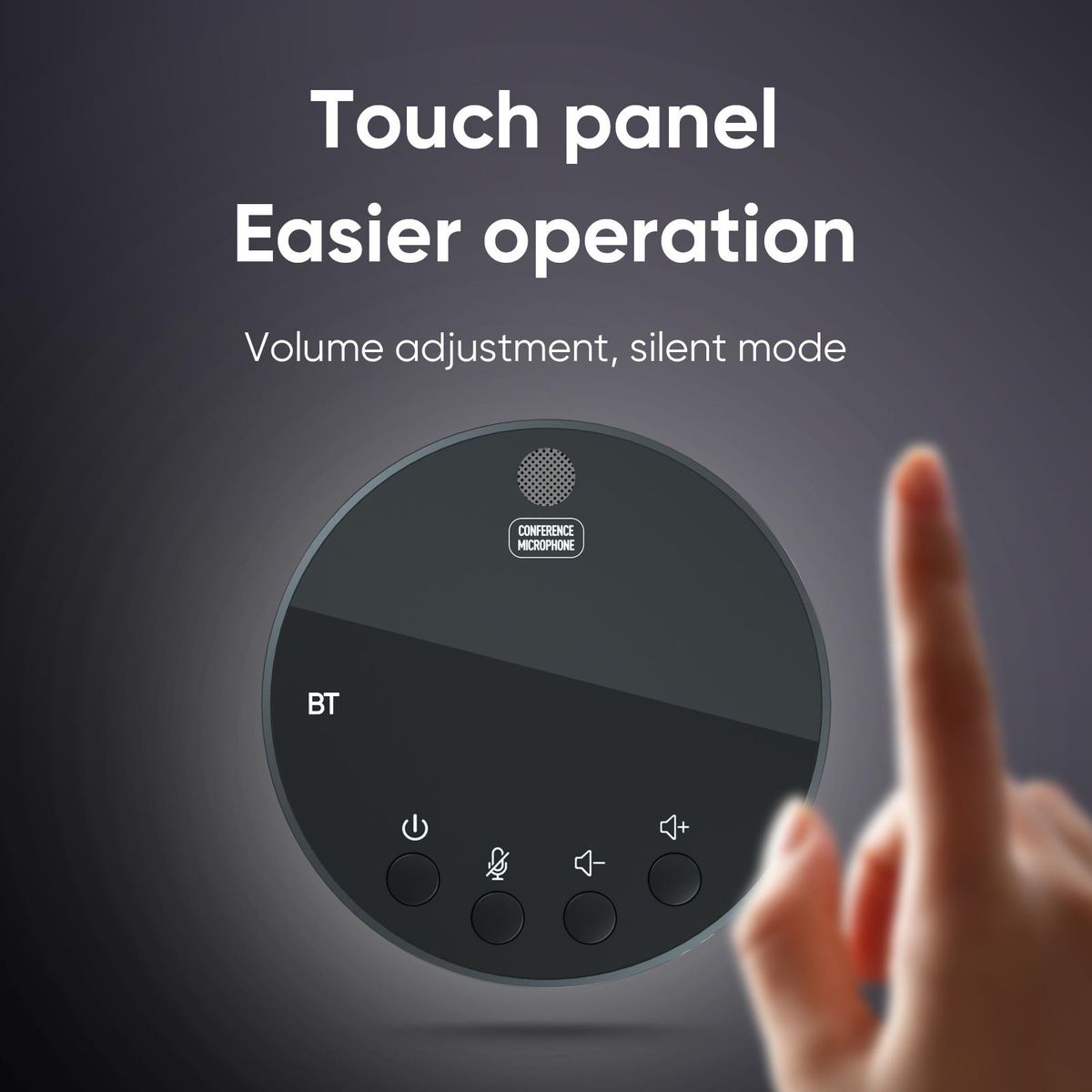 Desktop USB Conference Speakerphone BT Microphone 360° Omnidirectional Condenser Plug & Play PC Computer Mic with Speaker Mute/Volume Function Compatible with Windows Mac for PC Laptop Video Conference Recording Chatting Gam