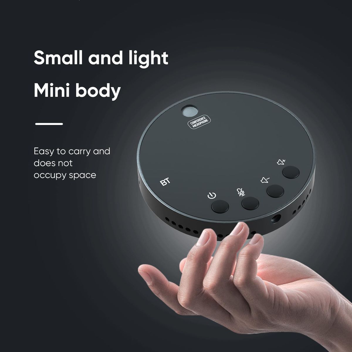 Desktop USB Conference Speakerphone BT Microphone 360° Omnidirectional Condenser Plug & Play PC Computer Mic with Speaker Mute/Volume Function Compatible with Windows Mac for PC Laptop Video Conference Recording Chatting Gam