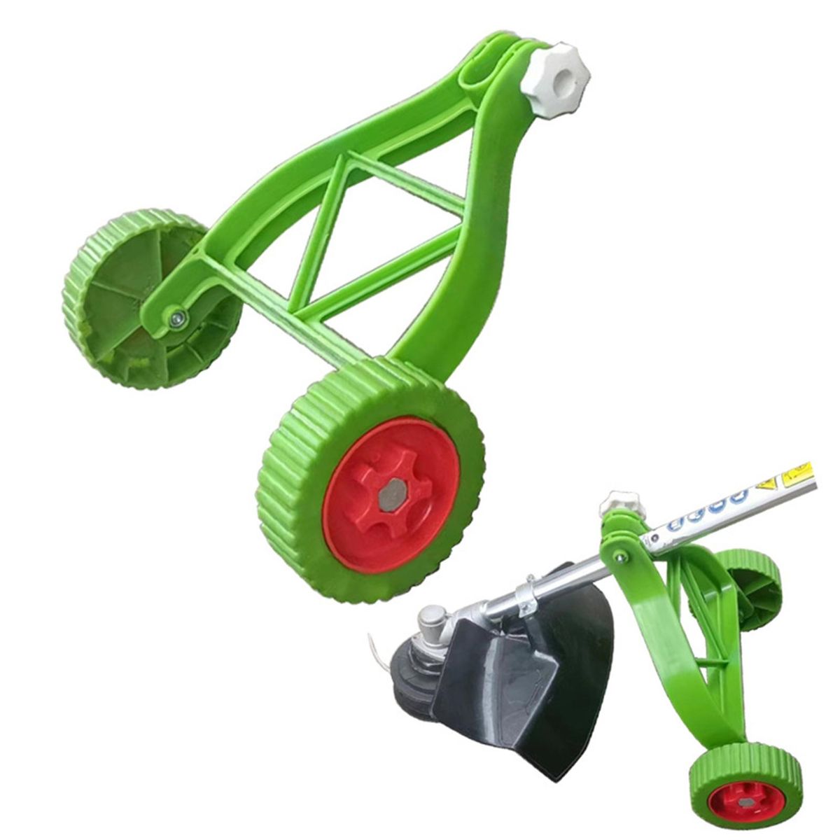 Labor-Saving Auxiliary Wheel of Lithium-Ion Mower Adjustable Support Wheels Set for Cordless Grass Trimmer