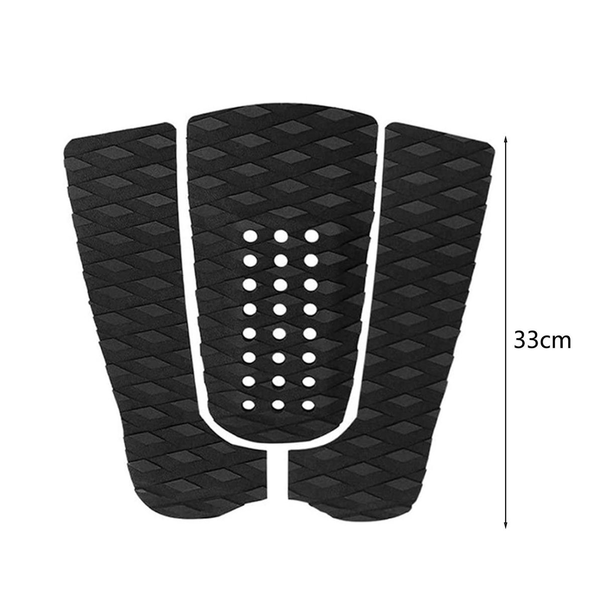 3PcsSet Surfing Board Pads Non-slip Surfing Board Cushions Black