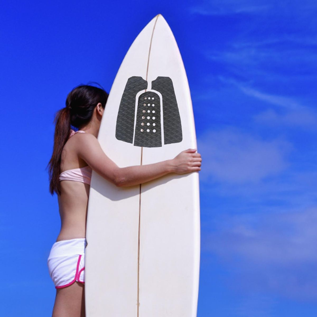 3PcsSet Surfing Board Pads Non-slip Surfing Board Cushions Black