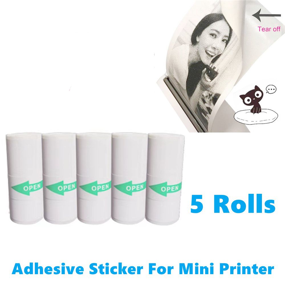 HD Pocket Mini Printer Cute Label Sticker Maker Wireless Adhesive Thermal Paper 2d