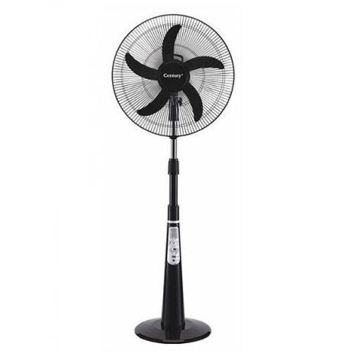 16" Rechargeable Fan+Remote+LED Light  RED/BLACK