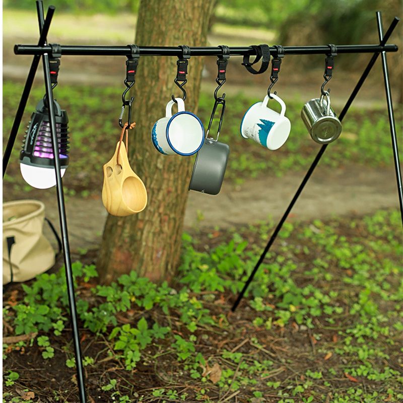 Outdoor Triangle Rack Clothes Hanger Camping Folding