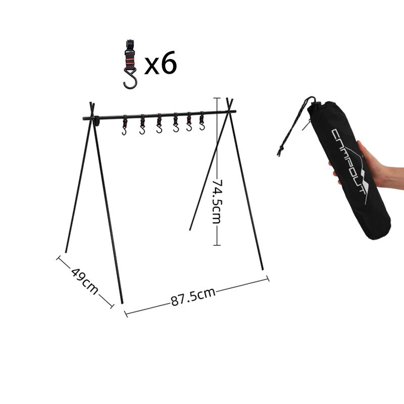 Outdoor Triangle Rack Clothes Hanger Camping Folding
