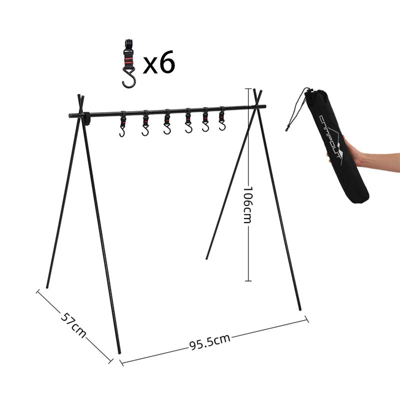 Outdoor Triangle Rack Clothes Hanger Camping Folding