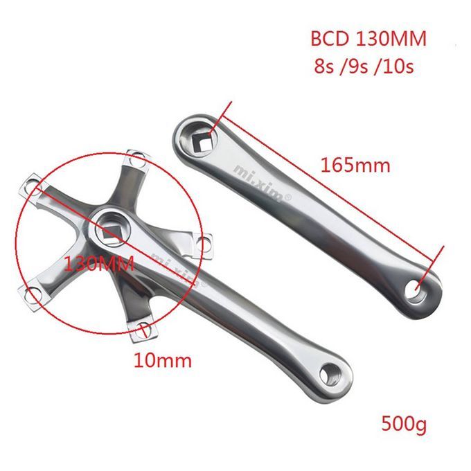 Aluminum Alloy Mountain Bicycle Crankset 165mm BCD With 5 Pairs Bolts