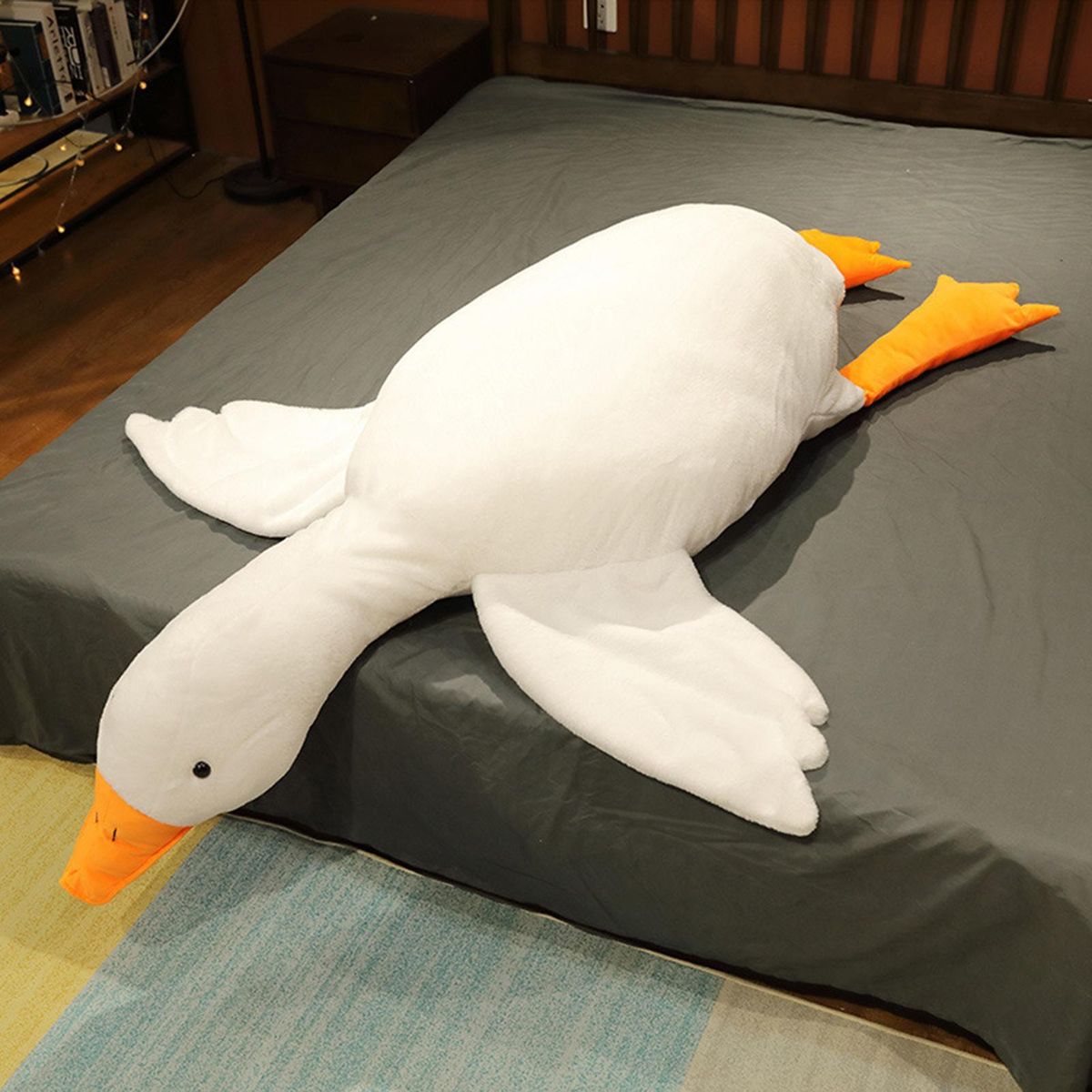 Goose Doll Pillow Cartoon Animal Pillow Plush Ornament White