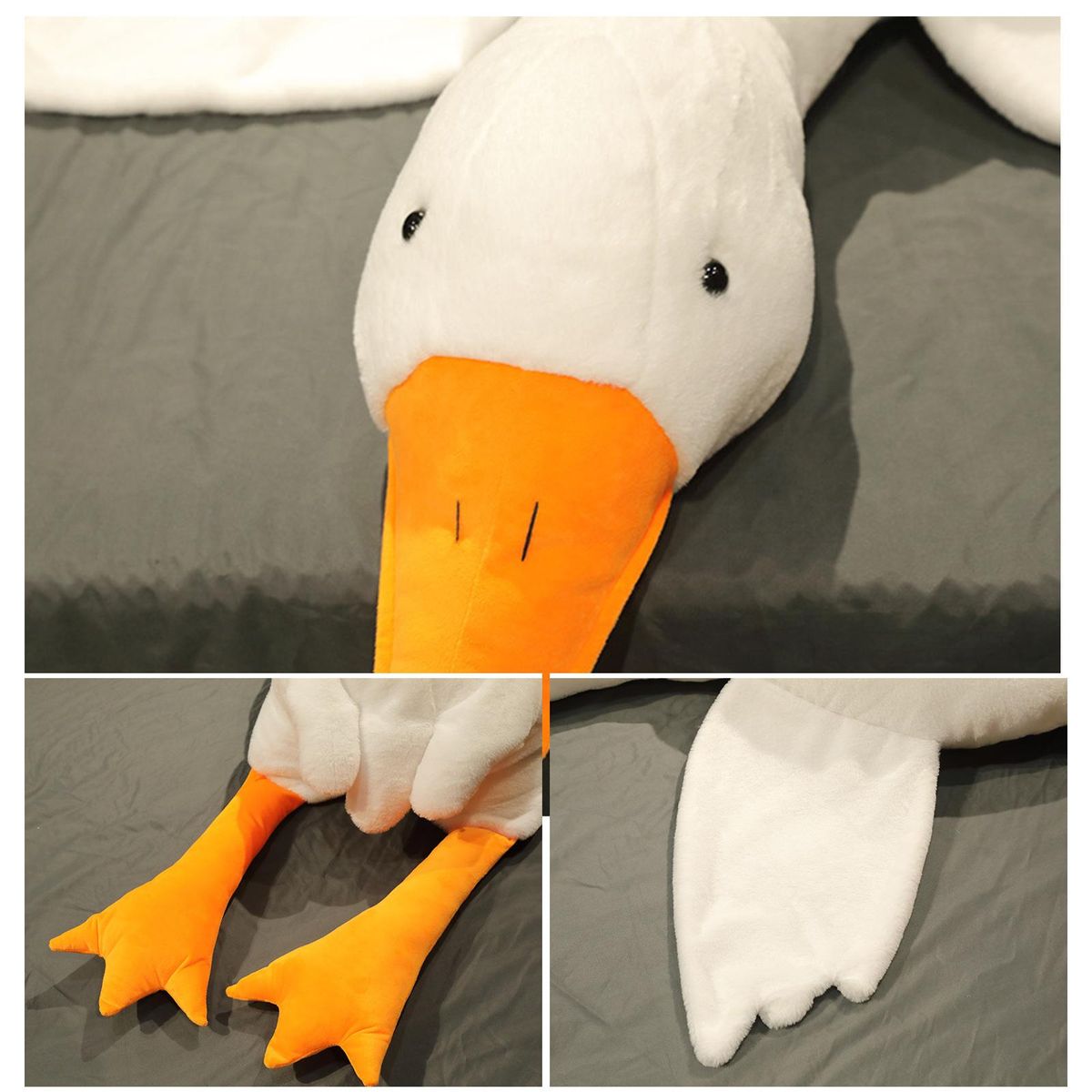 Goose Doll Pillow Cartoon Animal Pillow Plush Ornament White