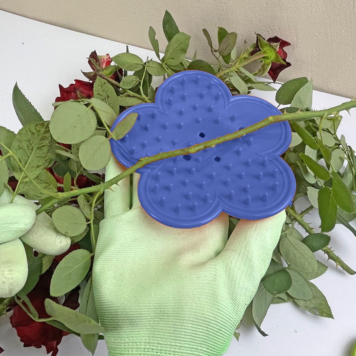 2Pcs Rose Thorn Remover Flower Arrangement Leaf Blue