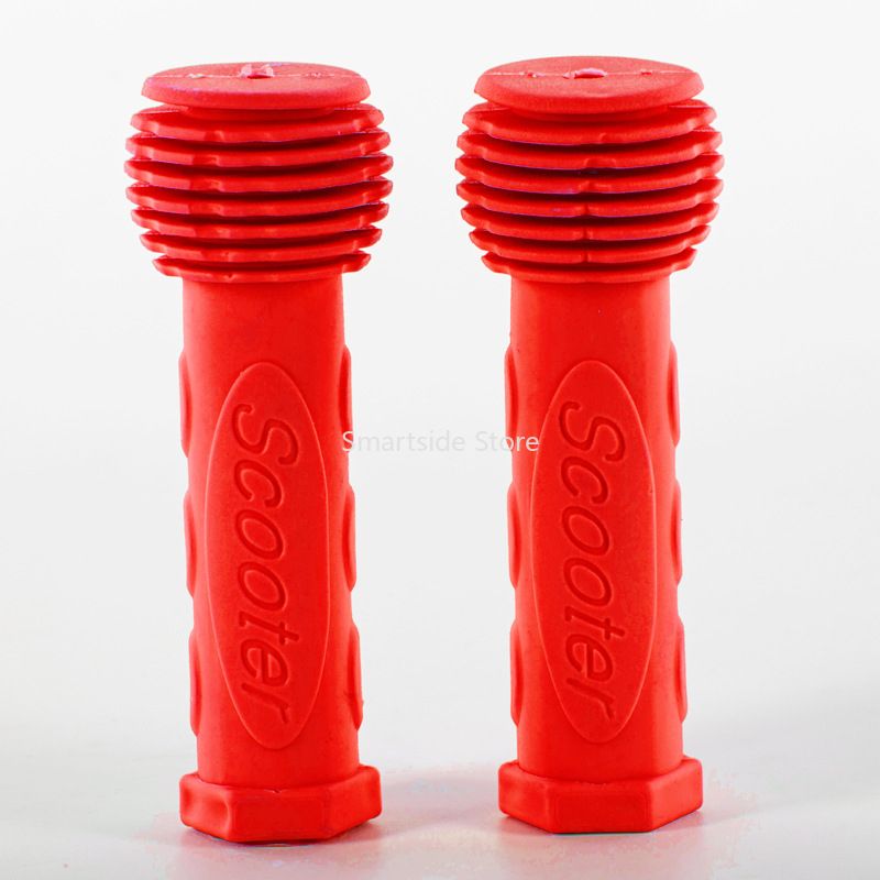 L/XL Rubber Grip Handle Bike Handlebar Grips Cover Anti-skid Bicycle Tricycle Skateboard Scooter For Child Kids Blue Red Pink