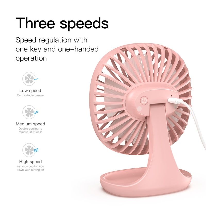 Baseus Mini USB Fan Portable Cooling Fan 3-Speed Smart Home