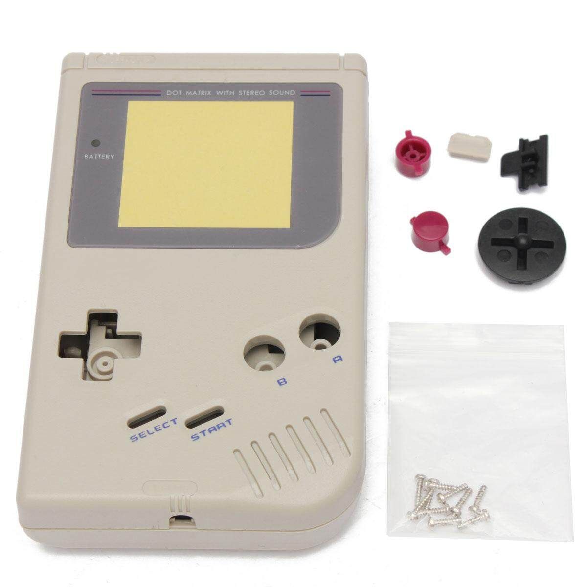 4 Colors Full Shell Housing Replacement Repair Pack Case Cover Kit For GBC Game Boy Grey Grey