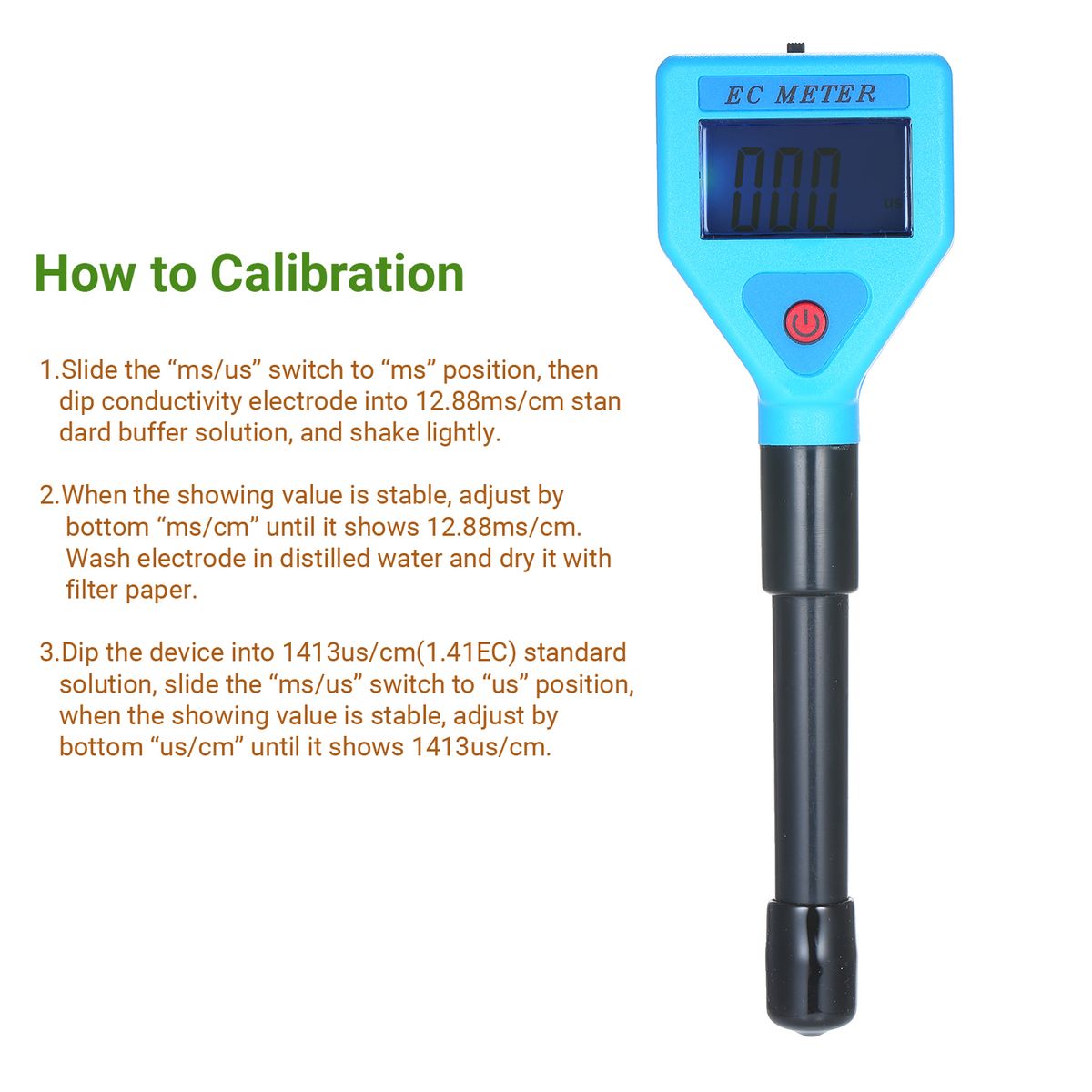 EC Meter Water Quality Tester Detector EC Tester Digital