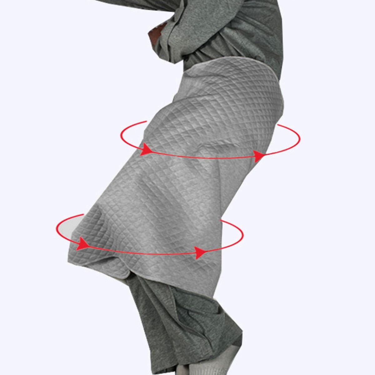 Elderly Diaper Skirt Wearable Incontinence Bed Pads For Adult Gray