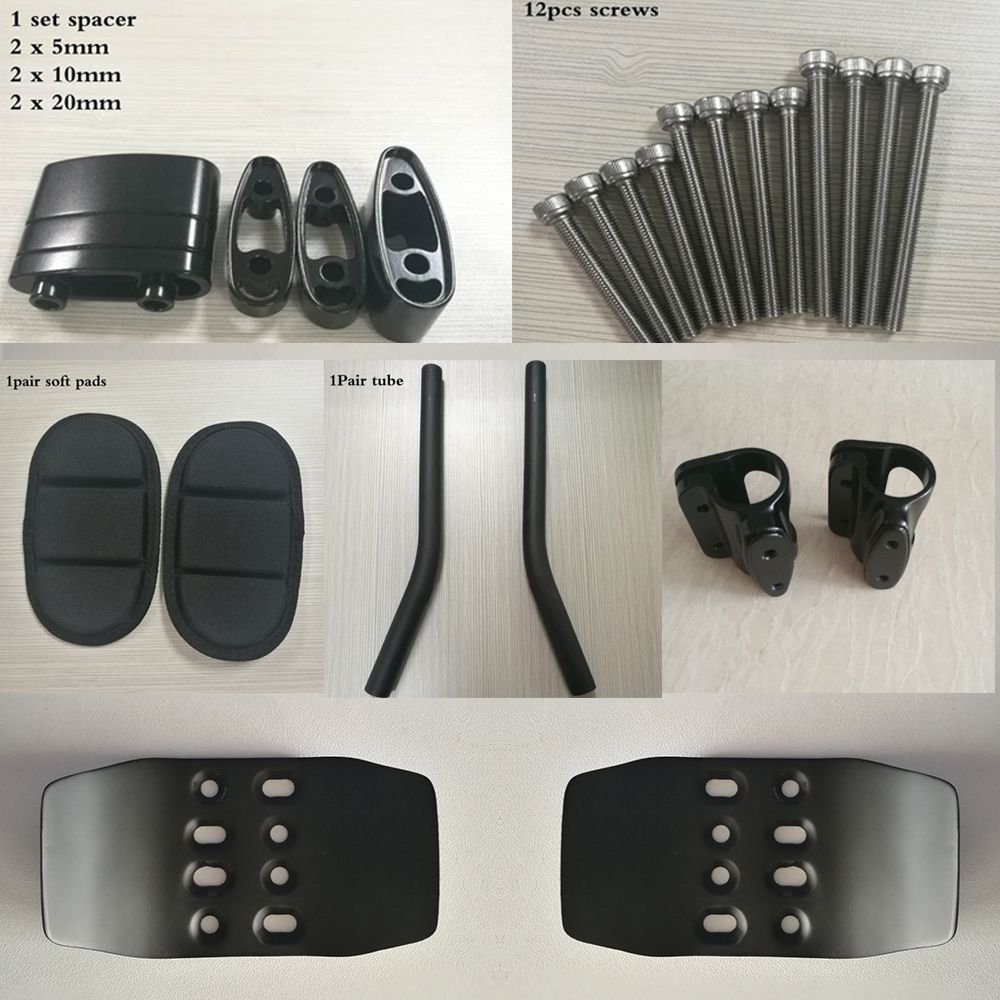 Rising Spacer Clamp Aerobar Rest Bar Plates For 420mm Tt