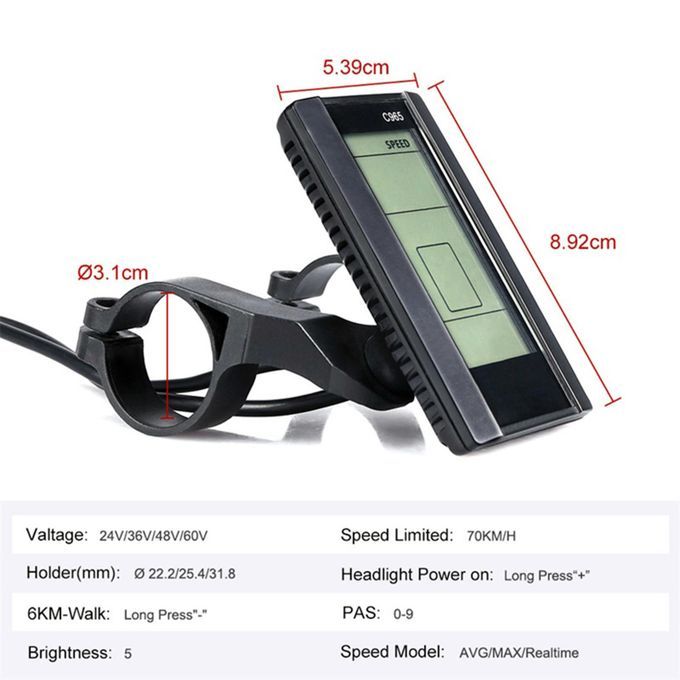 LCD Panel Display BBS BBSHD 8Fun Battery Level For BBS 01/02/HD E Bike