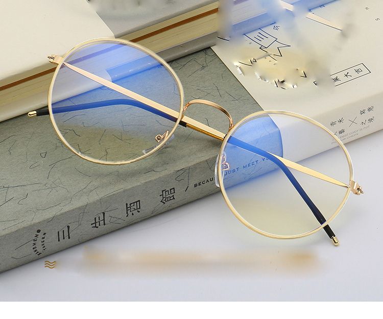 Anti Blue Light Glasses,Gold Oval Computer Glasse,anti Glare
