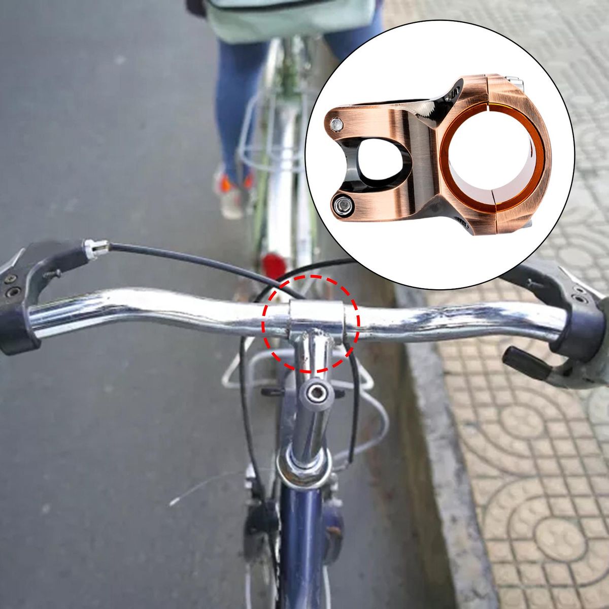 Bike Stem MTB Mountain Bike Handle Bar Riser Accs