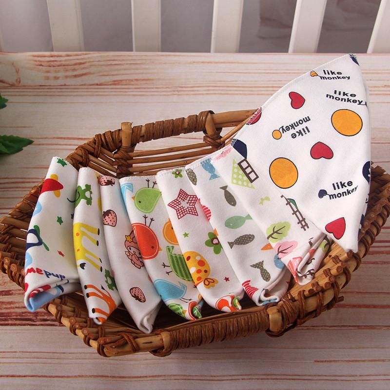 4PCS Cotton Baby Scarf Baby Bibs