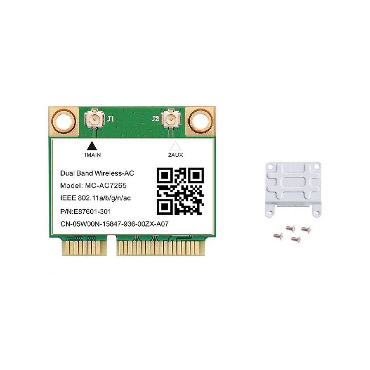 1200Mbps Wireless -AC7265 Dual Band Mini PCI-E WiFi Card