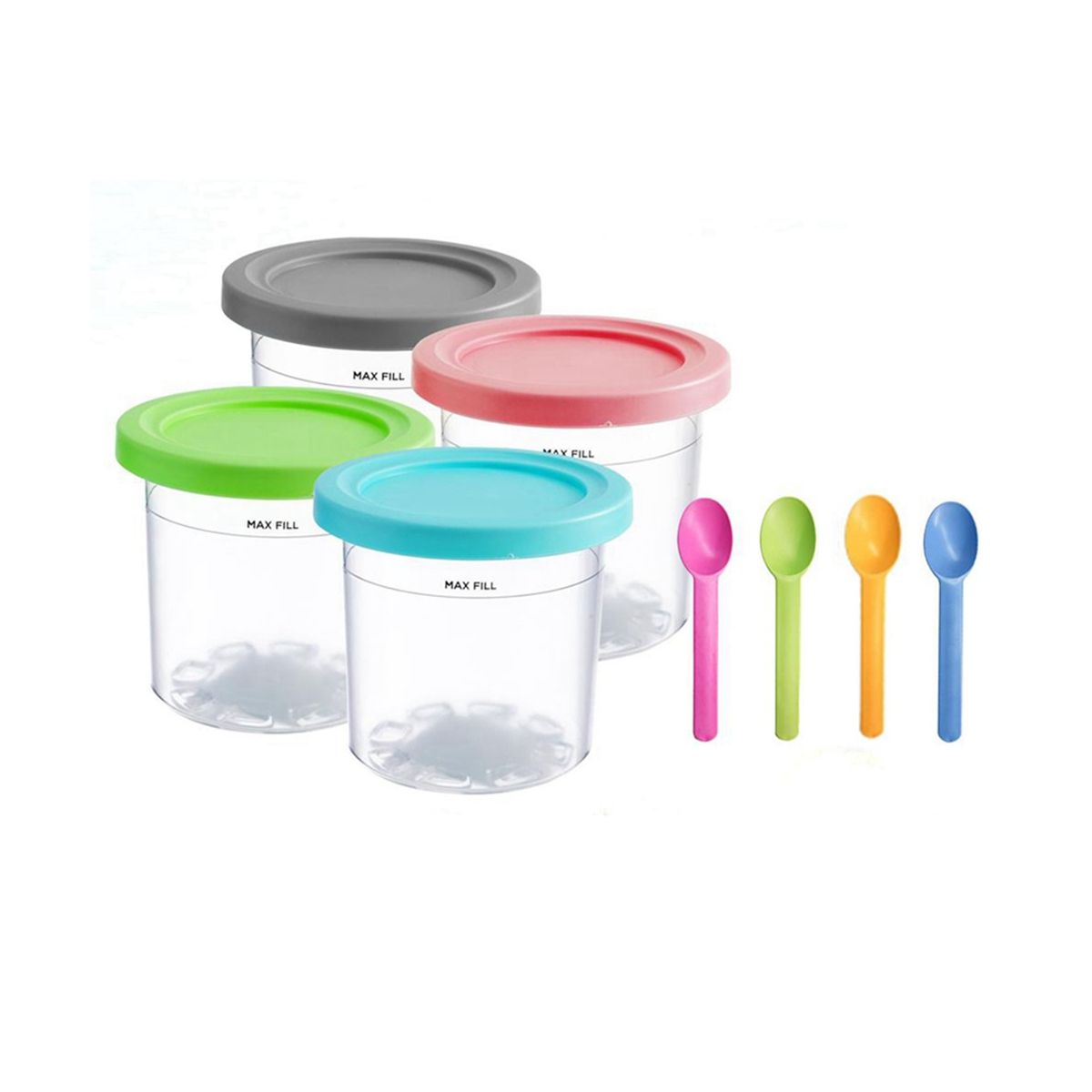 4 Pcs Cream Ice Cream Makers 1 Pint